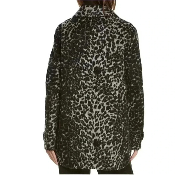 All saints black white leopard Jessa Shacket jacket - Picture 10 of 10